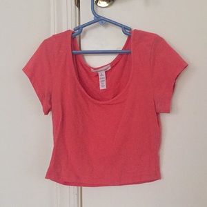 Small peach Crop top